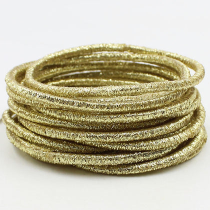 10Pc Gold silver Lady Elastic Hair Bands