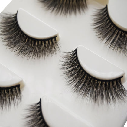 3 Pairs Mink Lashes Natural Wispy